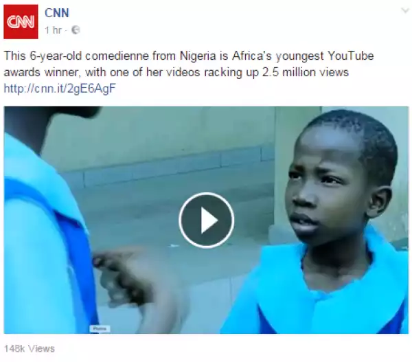Child Comedienne Emanuella gets featured on CNN